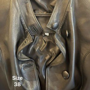 Long Black Leather Coat - Real Ecuadorian Leather - Artisan